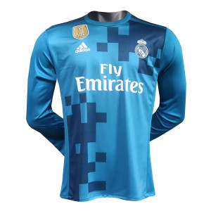 Real Madrid férfi hosszú ujjú Retro mez 2017/18 ×vendég×