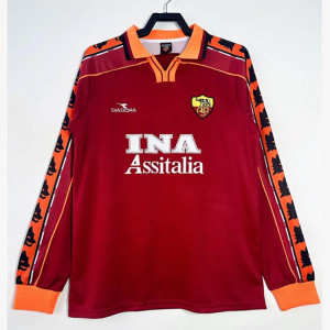 AS Roma férfi hosszú ujjú Retro mez 1998/99 ×hazai×