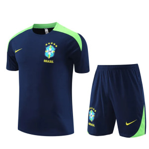 Brazília férfi tréning póló+rövidnadrág 2024 ×sötétkék×