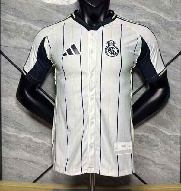 Real Madrid férfi baseball ing 2025 ×játékos változat×