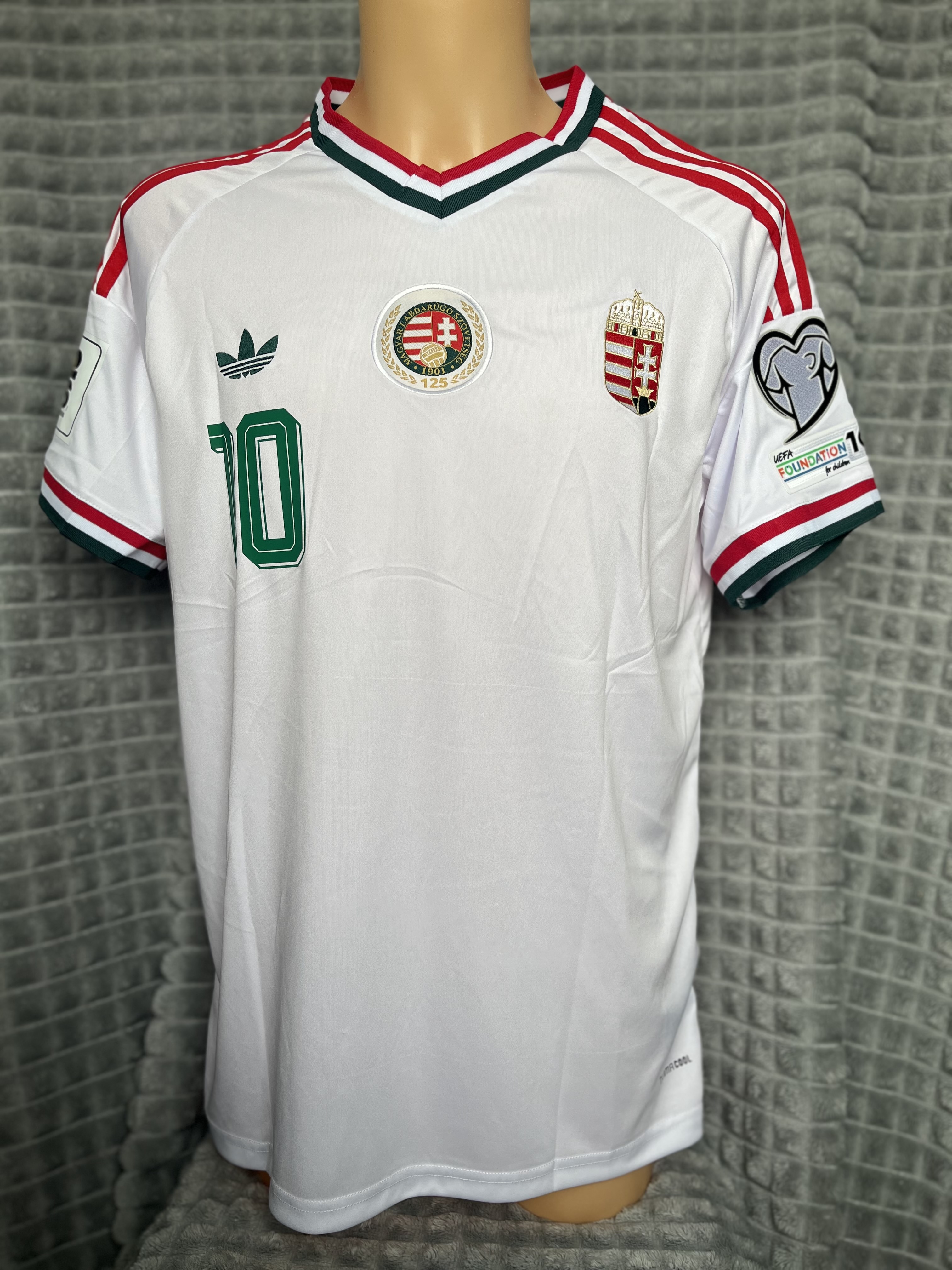 Magyarország férfi szurkolói mez 2026 ×vendég-WCQ26 logó+Szoboszlai #10× XL