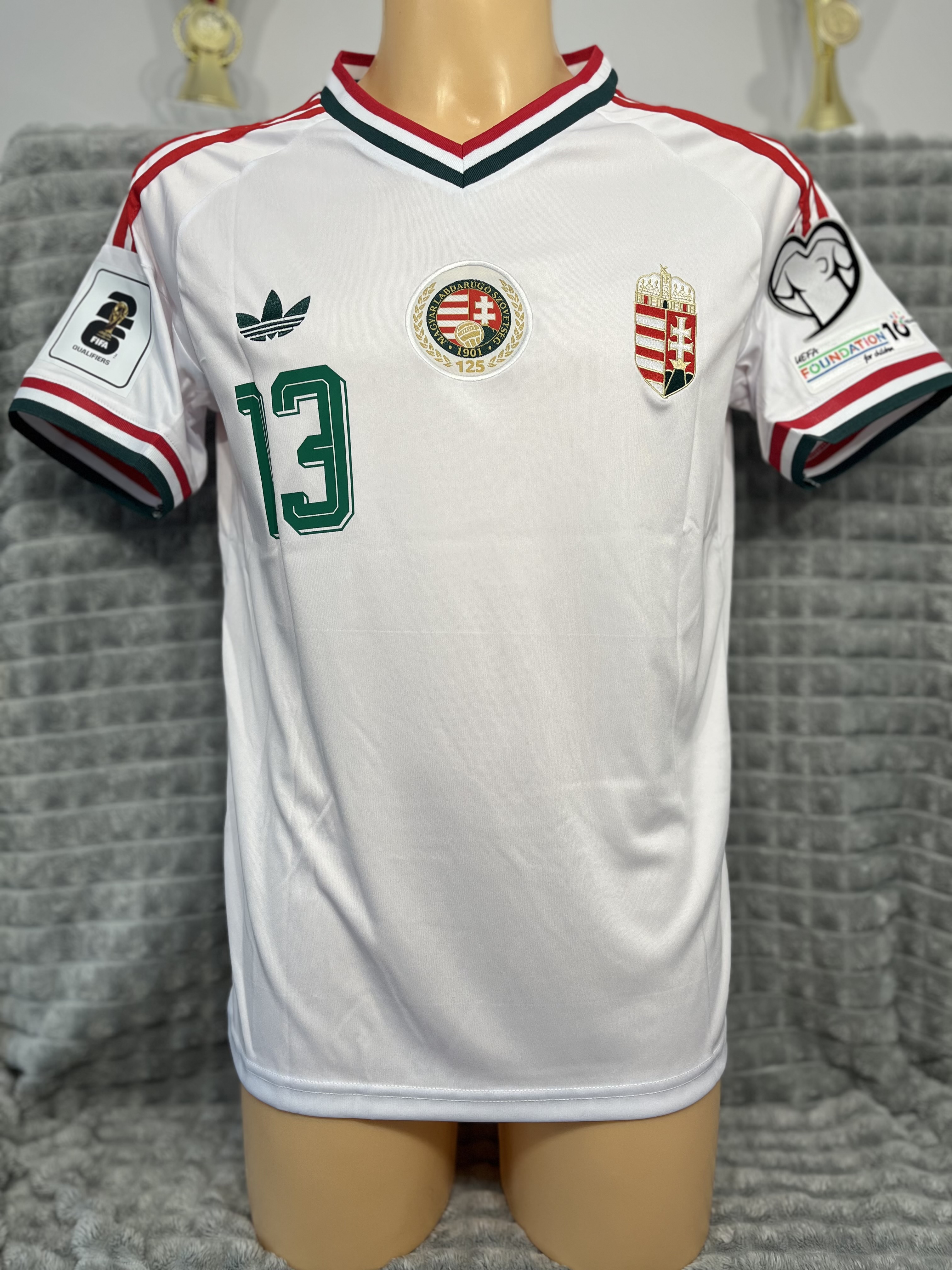 Magyarország férfi szurkolói mez 2026 ×vendég-WCQ26 logó+Schäfer #13× S/XL/XXL